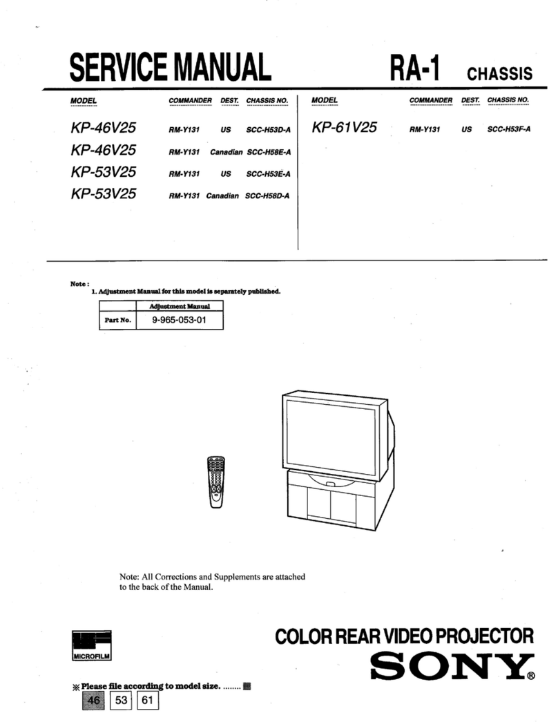 Sony KP-46V25 Service manual