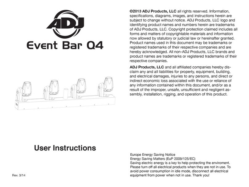 ADJ Event Bar Q4 User manual