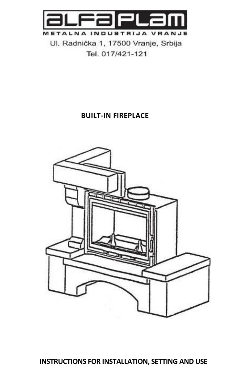 Alfa Plam BUILT-IN FIREPLACE Instructions for installation, setting and use