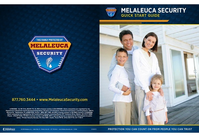 Melaleuca Home Security quick start guide