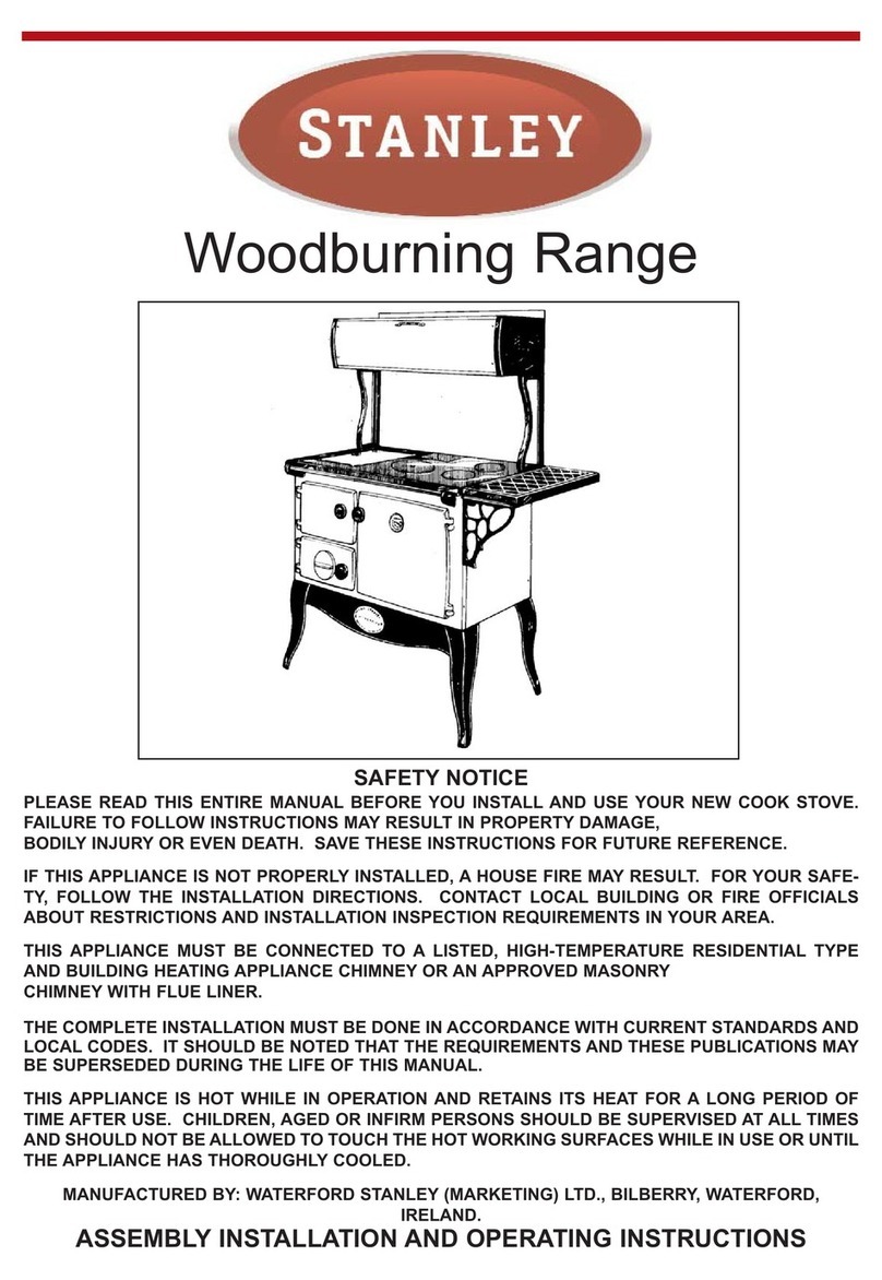 Stanley Woodburning Range and Assembly instructions