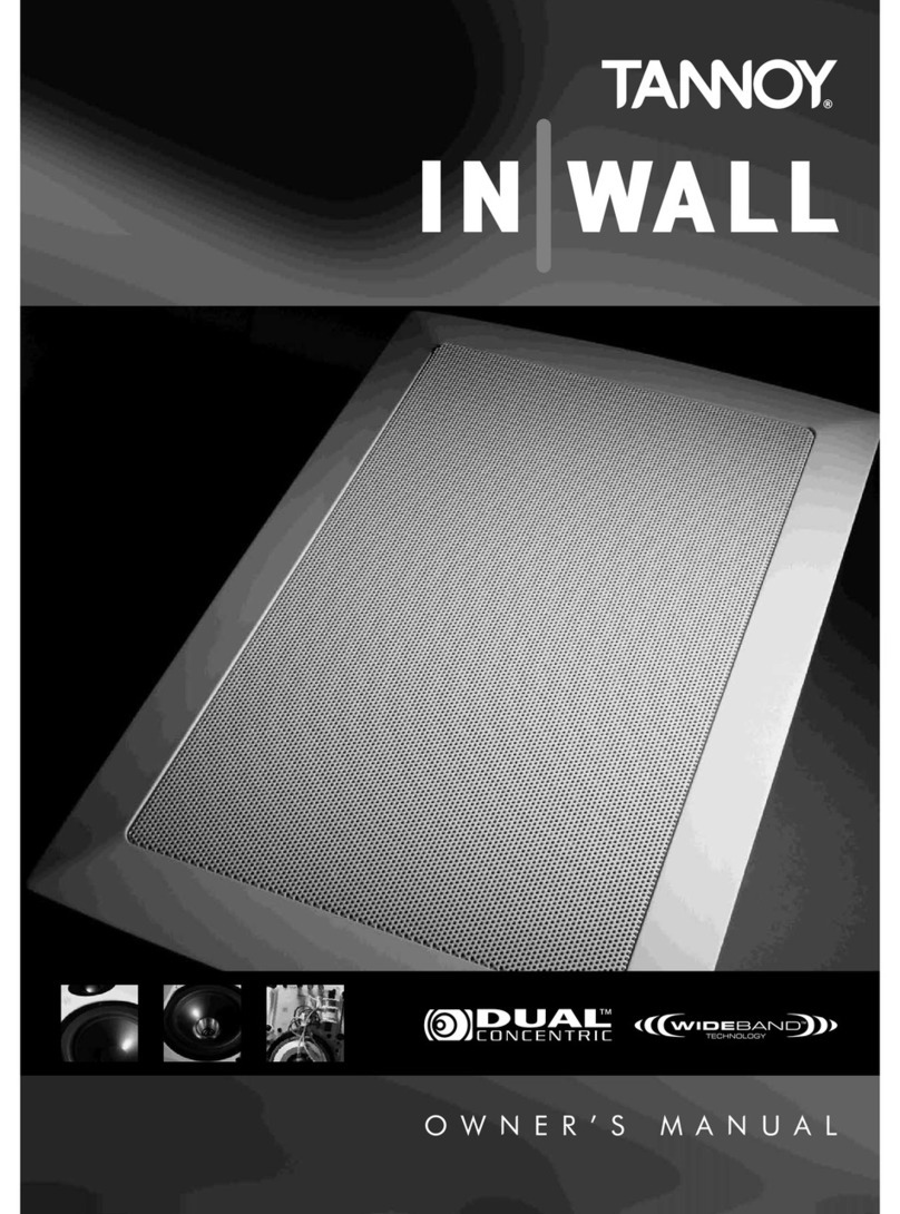 Tannoy in wall owner's manual