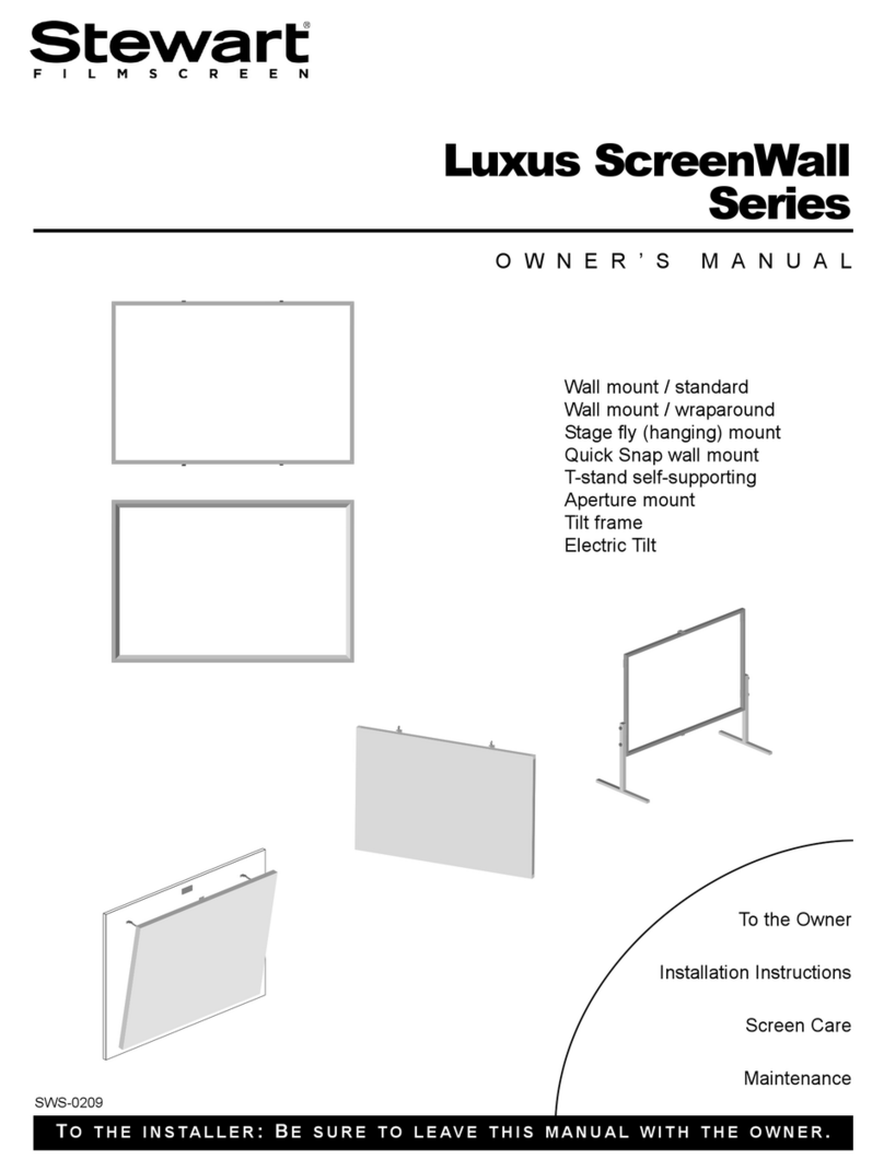 Stewart Filmscreen Luxus ScreenWall Series owner's manual