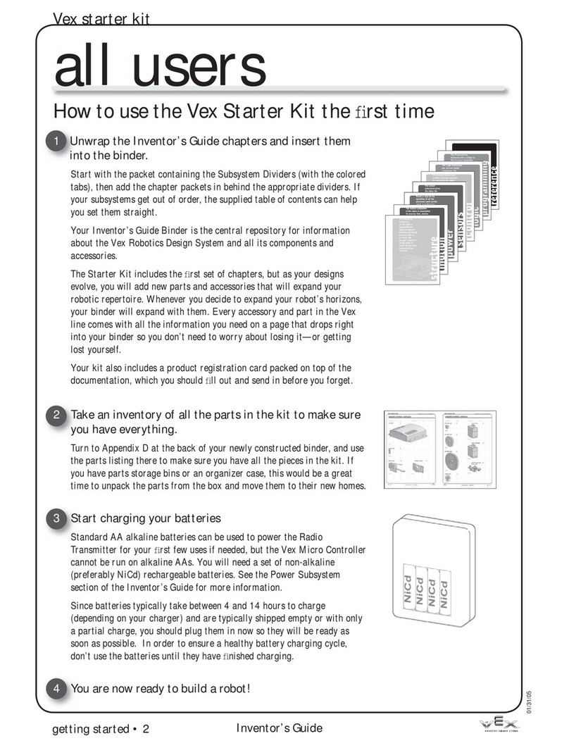 Vex starter kit Operating instructions