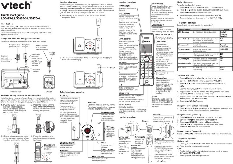 V-tech LS6475-2 User manual
