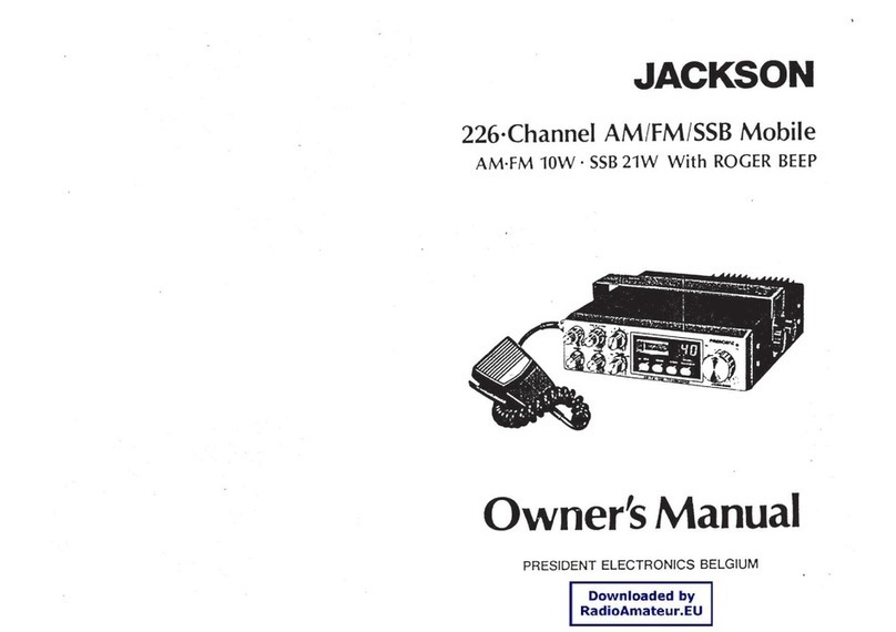 Jackson 226-channel am/fm/ssb mobile owner's manual