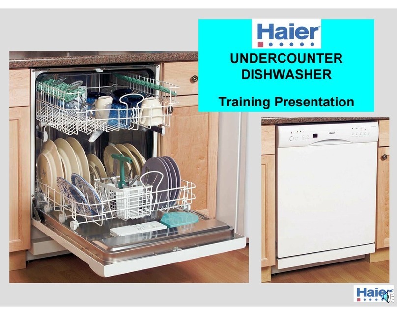 Haier UNDERCOUNTER DISHWASHER Training presentation