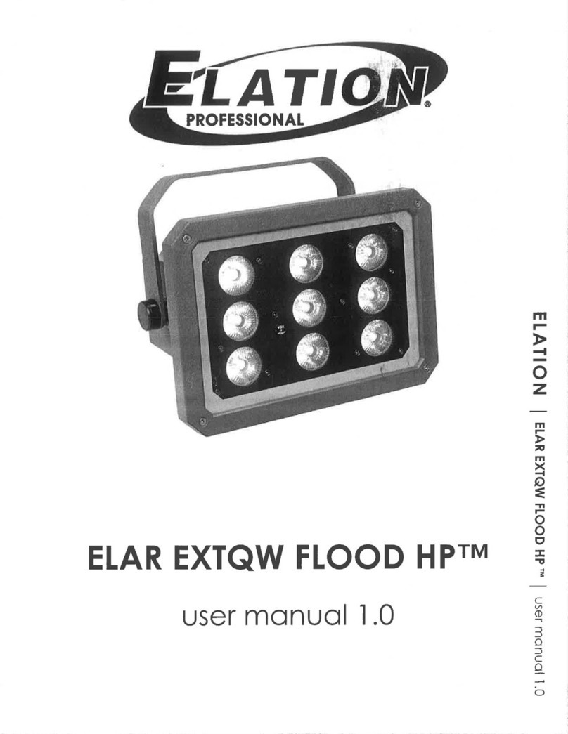 Elation ELAR EXTQW FLOOD HP user manual