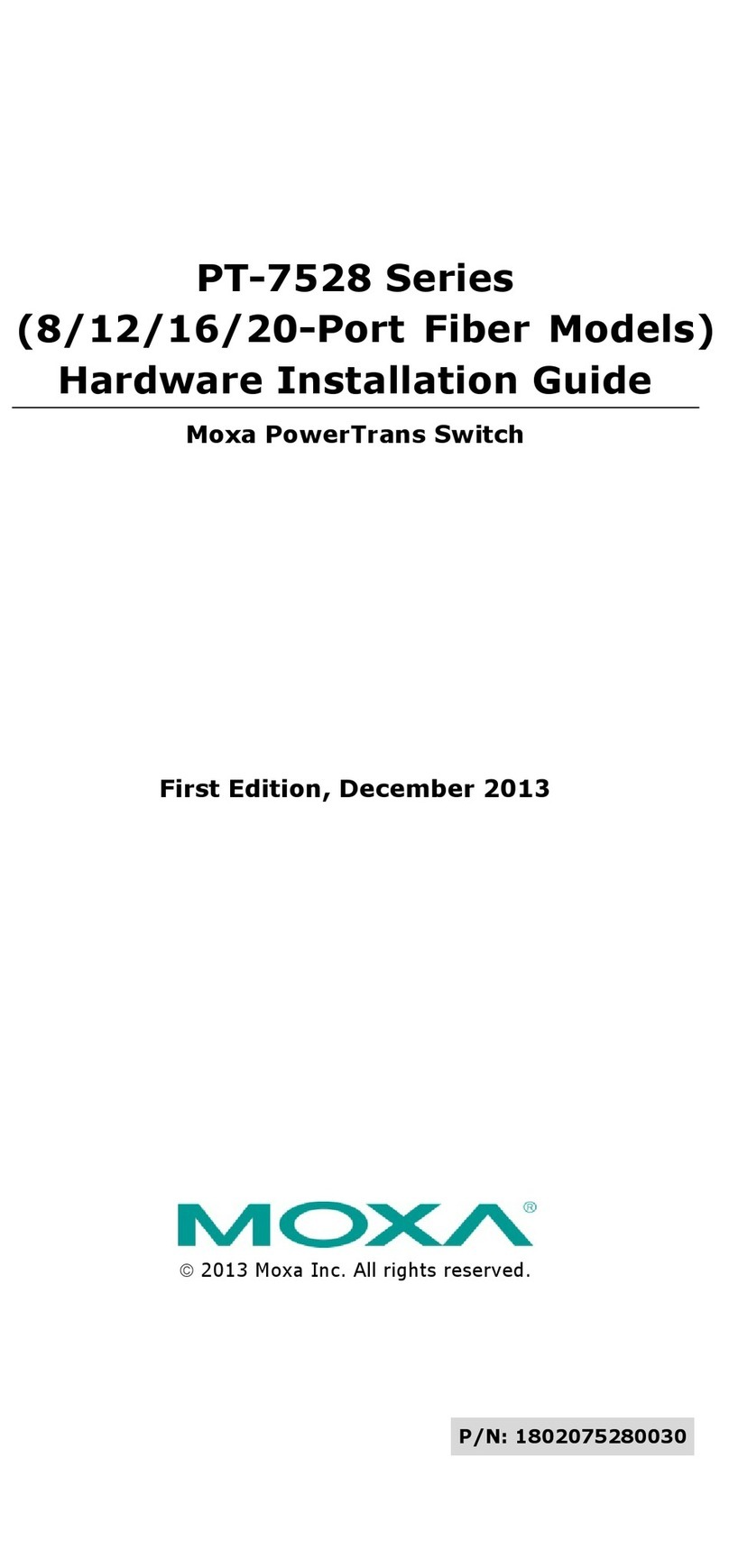 Moxa Technologies PT-7528 Manual
