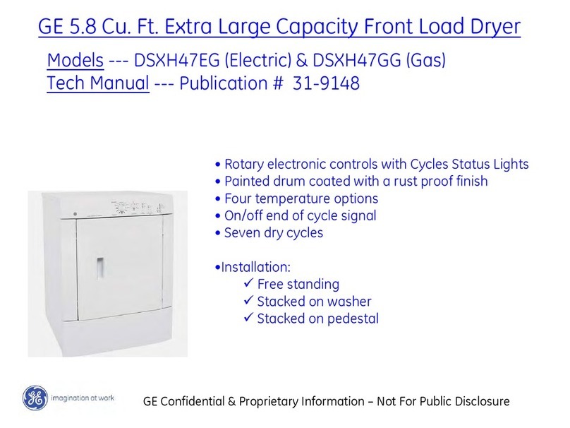 GE DSXH47EG User manual