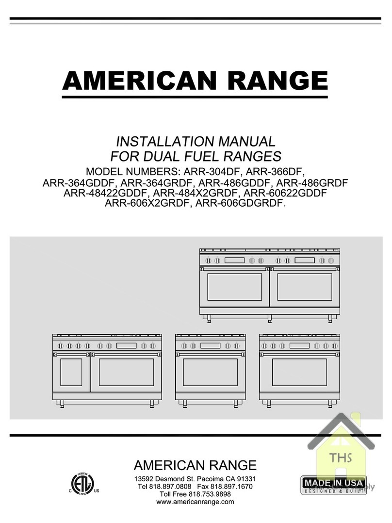 American Range ARR-304DF installation manual