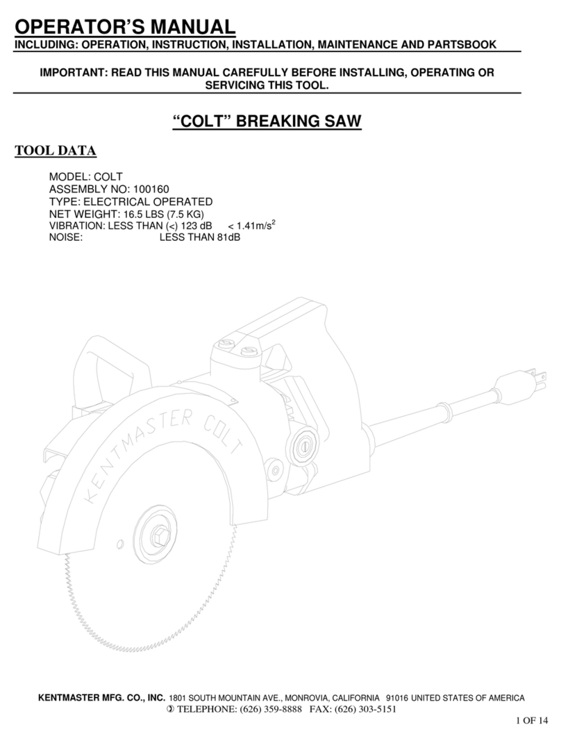 KENTMASTER Colt Operator's manual