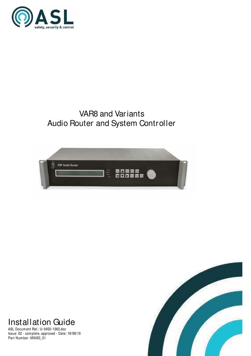 ASL INTERCOM VAR8 installation guide