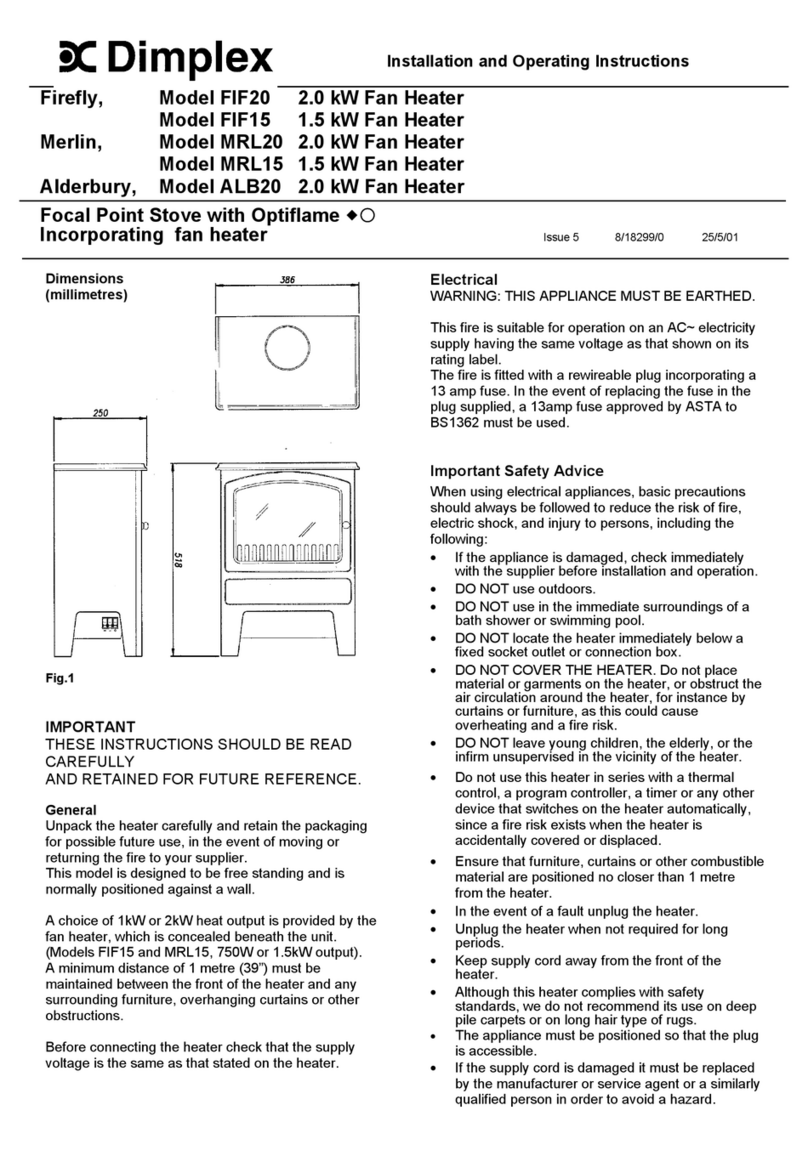 Dimplex Firefly FIF20 User manual