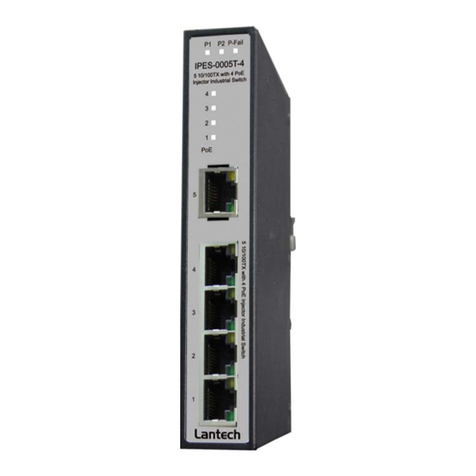 Lantech 5 10/100TX w/ 4 PoE Injector Industrial... user manual