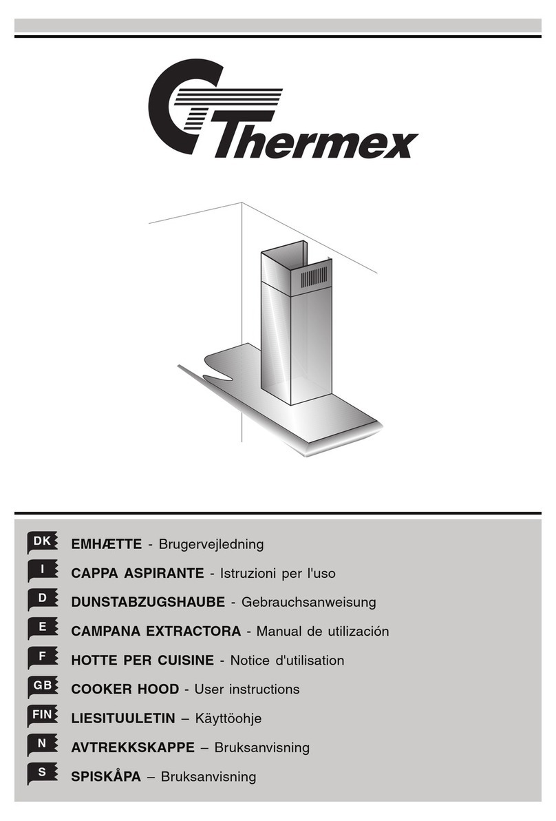 THERMEx COOKER HOOD User manual
