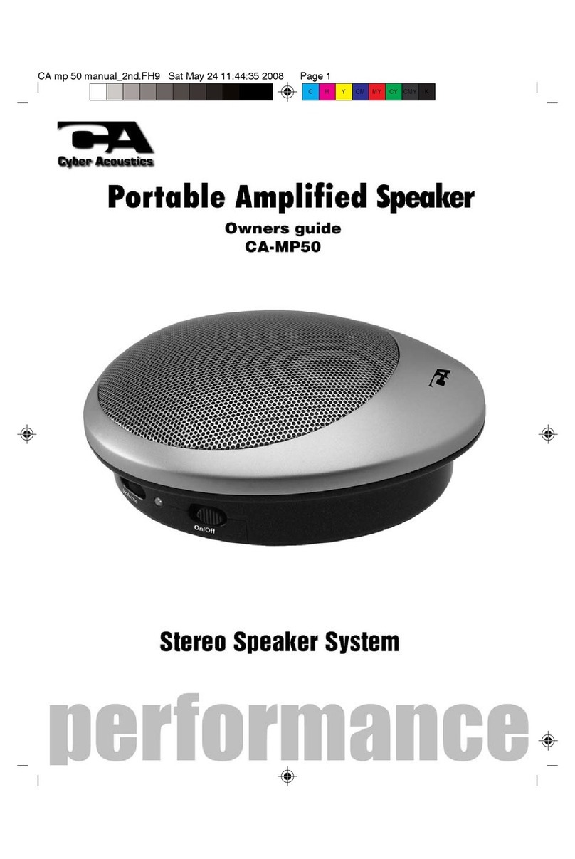 Cyber Acoustics CA-MP50 User manual