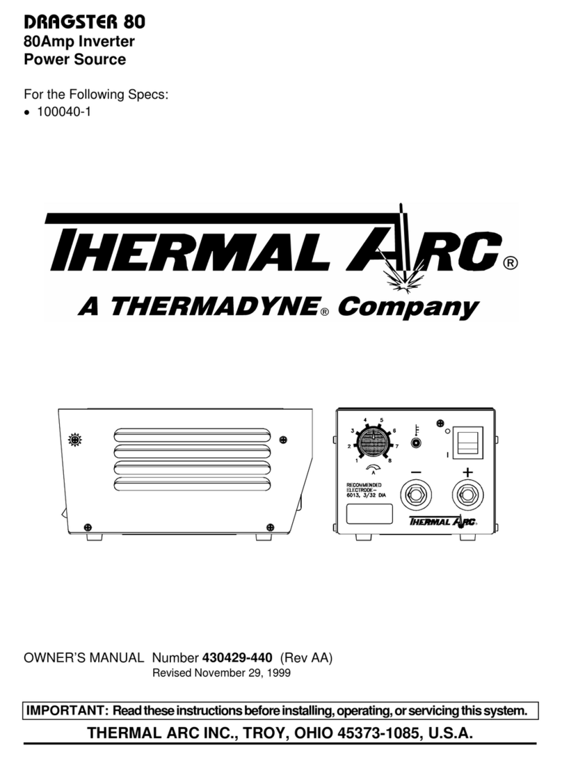 Thermal Arc Dragster 80 owner's manual