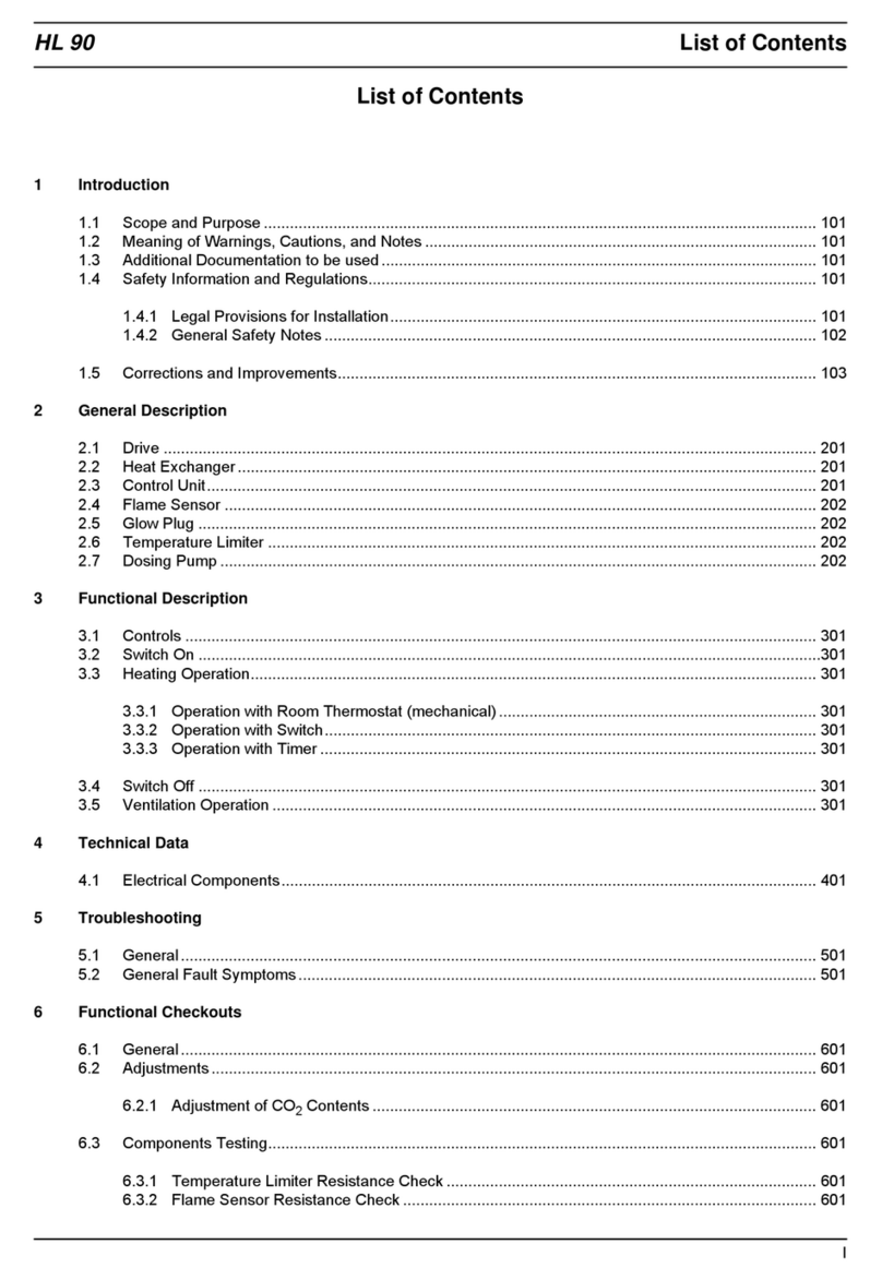 Webasto HL 90 User manual