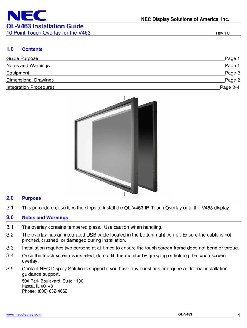 NEC OL-V463 User manual