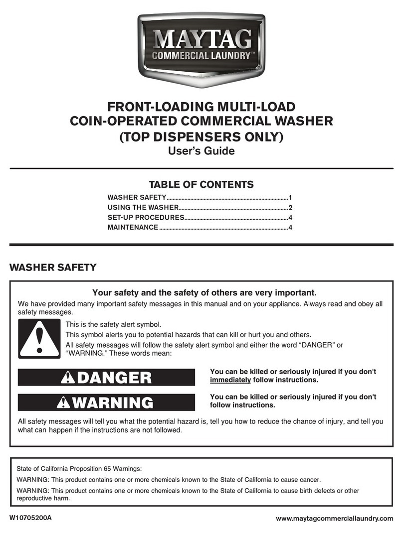 Maytag FRONT-LOADING MULTI-LOAD COIN-OPERATED COMMERCIAL... user guide Maytag FRONT-LOADING MULTI-LOAD COIN-OPERATED COMMERCIAL... user guide