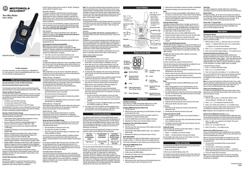 Motorola SX600 Series User manual