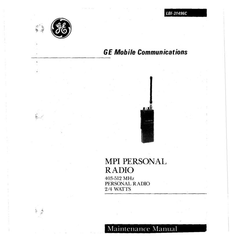 GE MPI Personal radio Maintenance manual