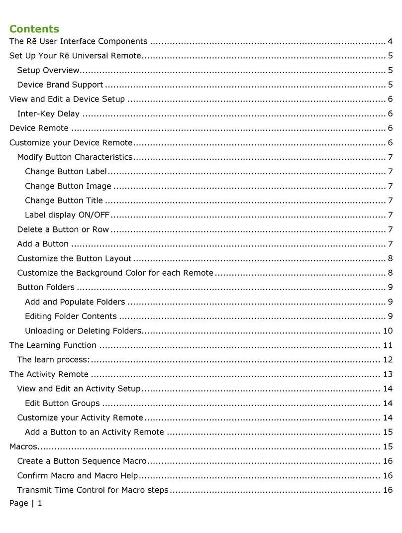 Re Remote user manual