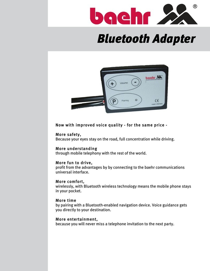 Baehr Bluetooth Adapter user guide