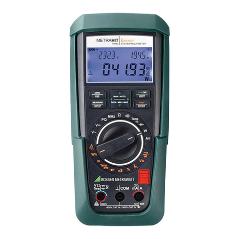 Gossen MetraWatt METRAHIT ENERGY TRMS System Multimeter operating instructions Gossen MetraWatt METRAHIT ENERGY TRMS System Multimeter operating instructions
