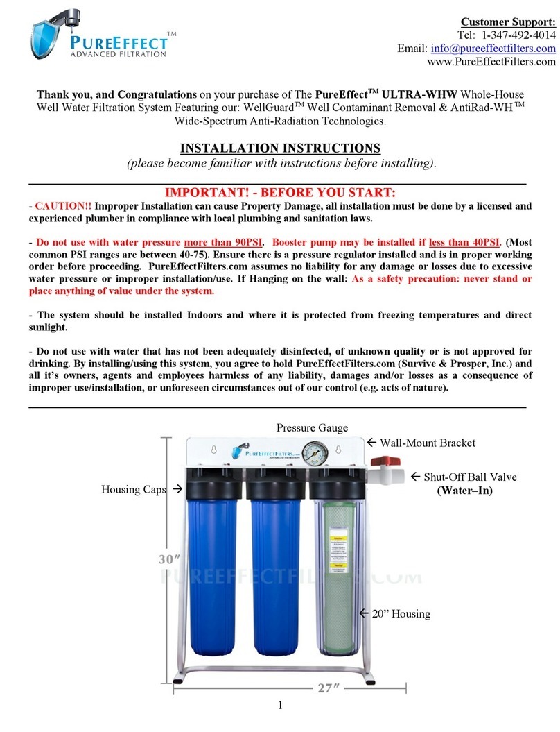 PureEffect ULTRA-WHW User manual