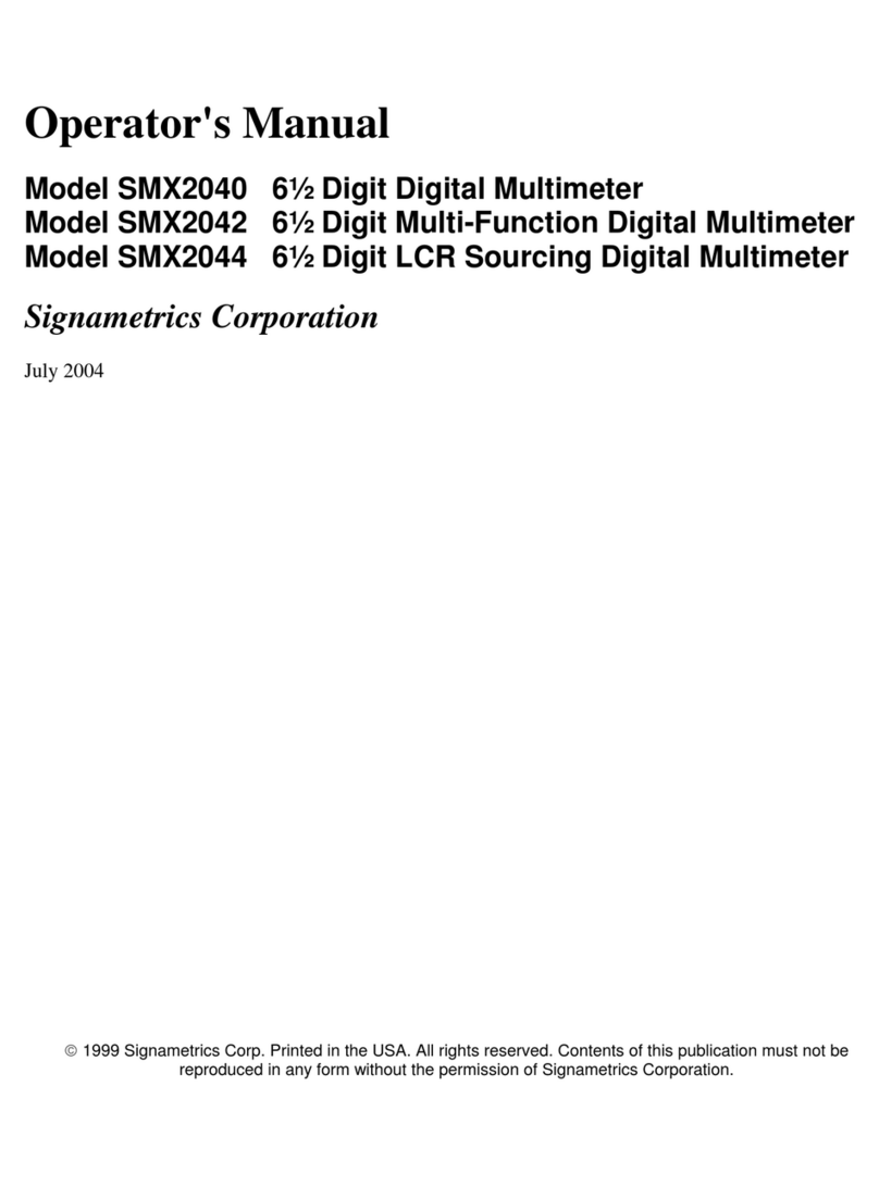 Signametrics SMX2040 User manual