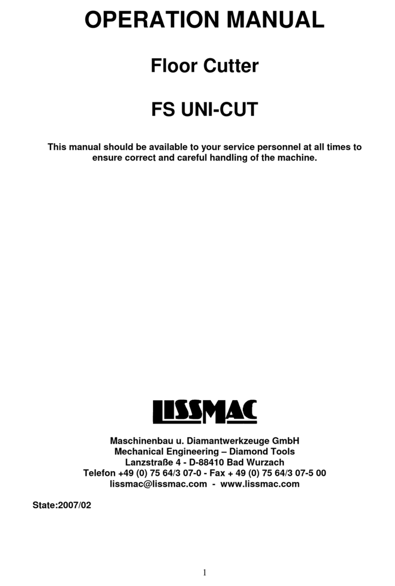 Lissmac FS UNI-CUT Operation manual