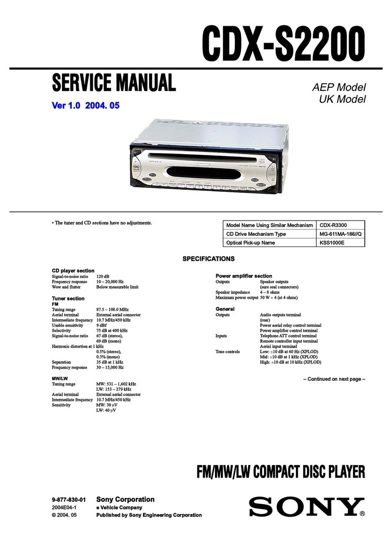 Sony CDX-S2200 User manual
