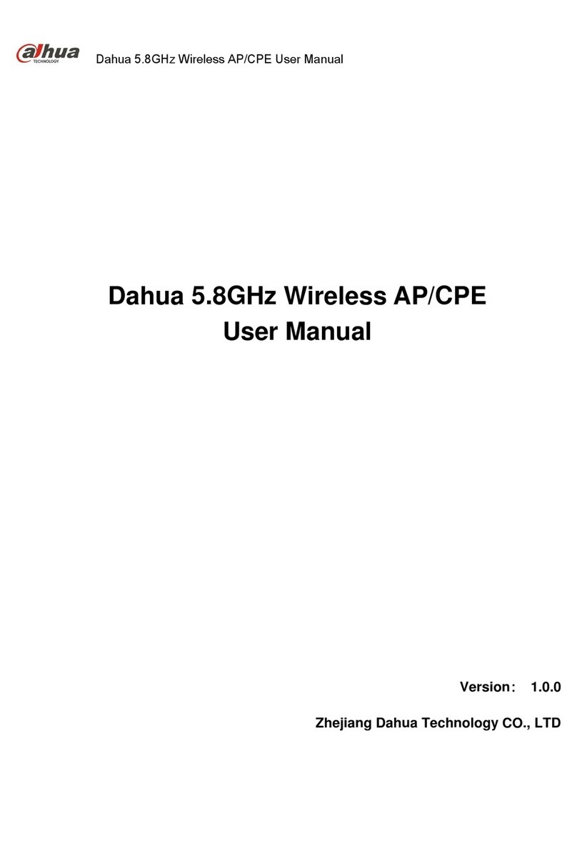 Dahua 5.8GHz Wireless AP/CPE User manual