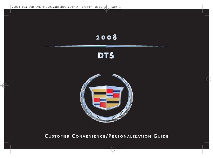 Cadillac 2008 DTS User manual