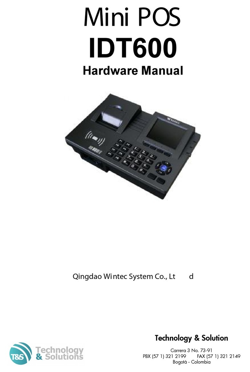 Wintec Mini POS IDT600 Hardware manual