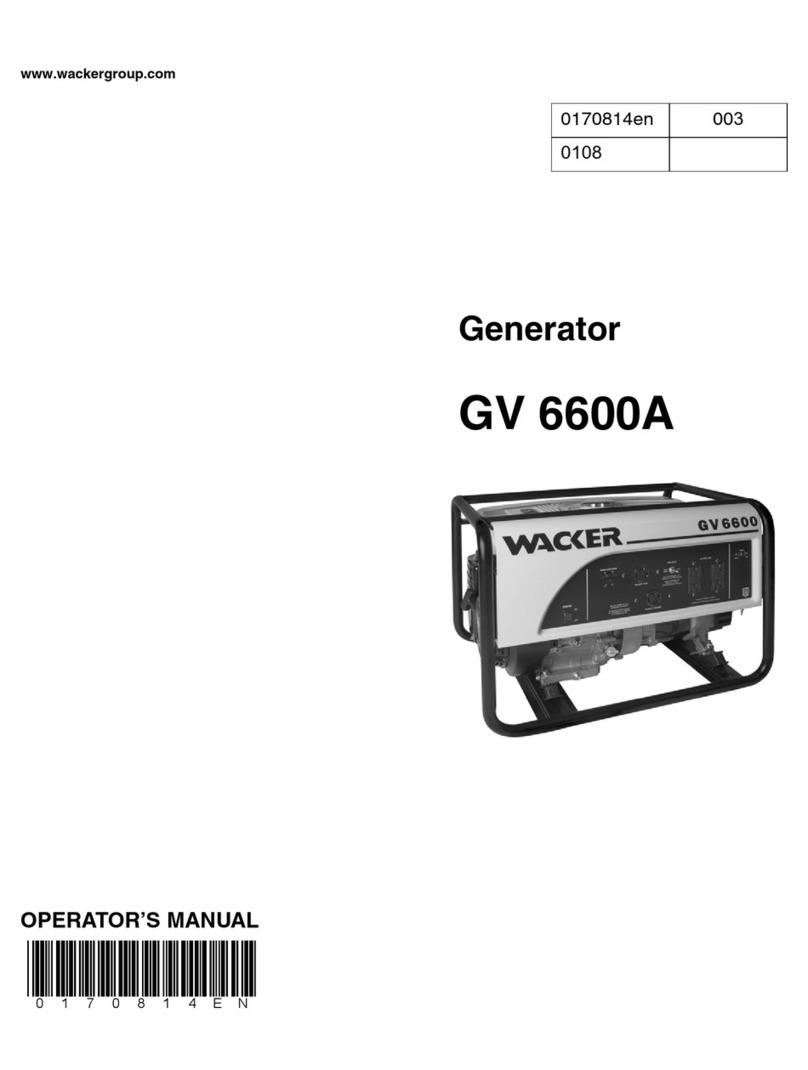 Wacker Neuson GV 6600A User manual