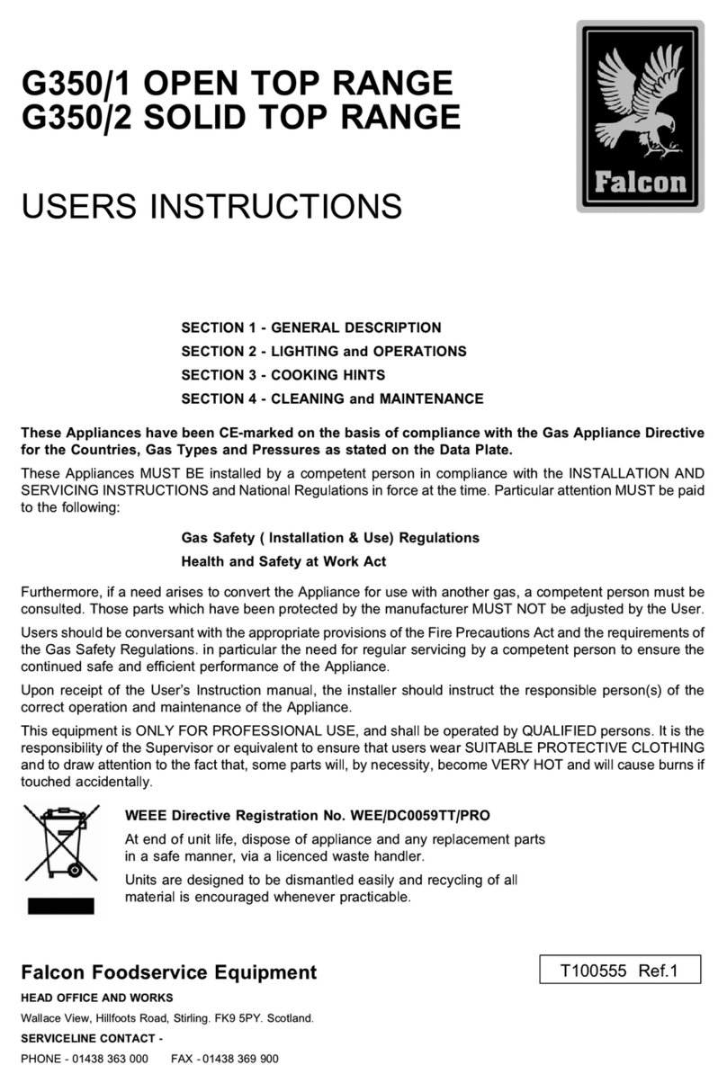 Falcon G350/1 User instructions