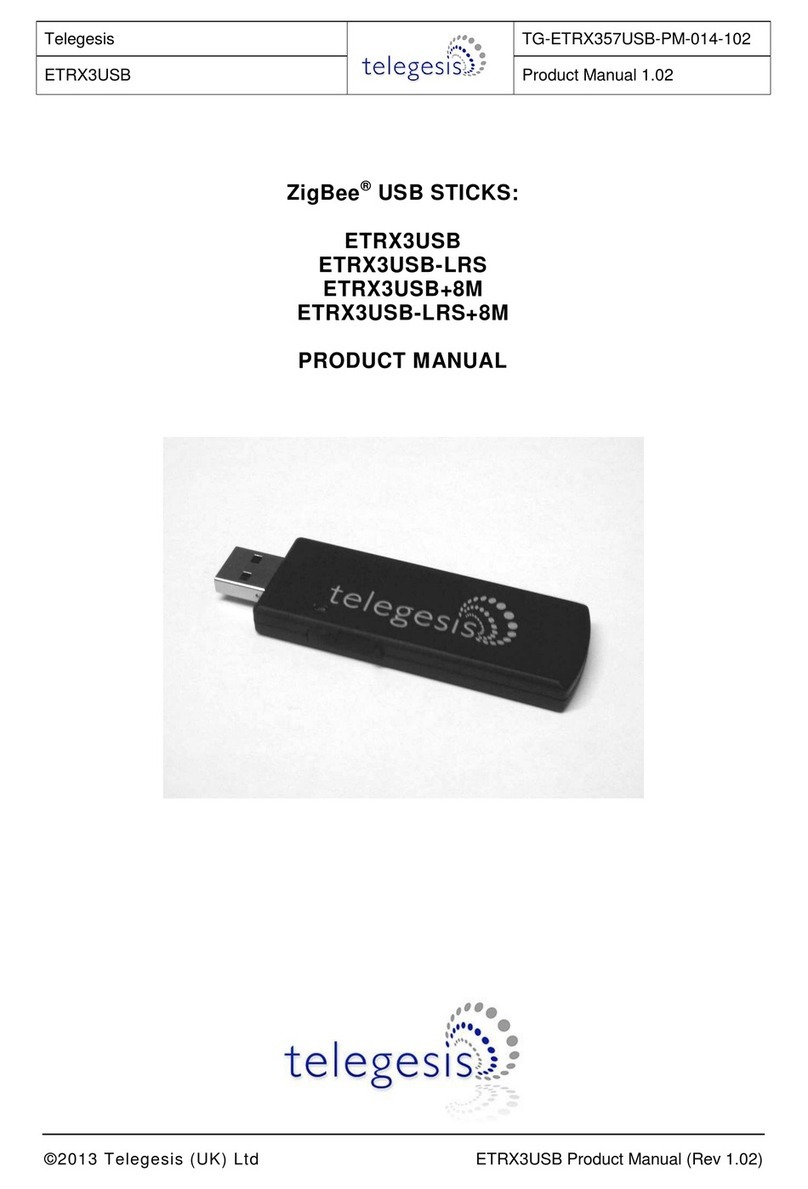 Telegesis ZigBee ETRX3USB product manual