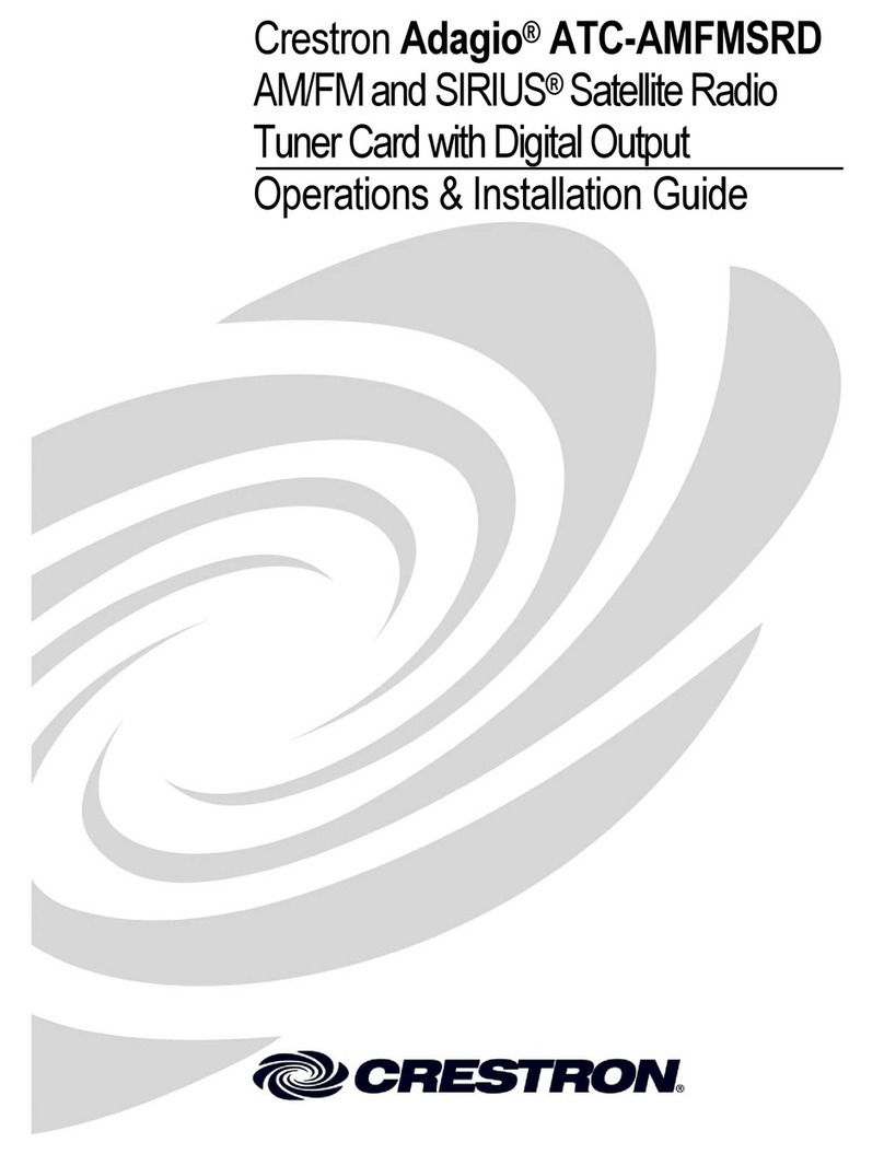 Crestron Adagio ATC-AMFMSRD How to use