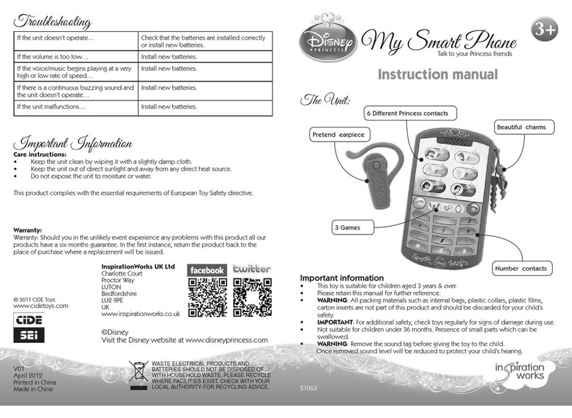 InspirationWorks Disney Princess My Smart Phone User manual