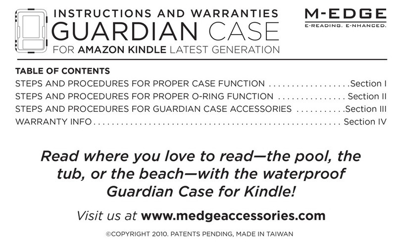 M-Edge Guardian case Instructions and warranties