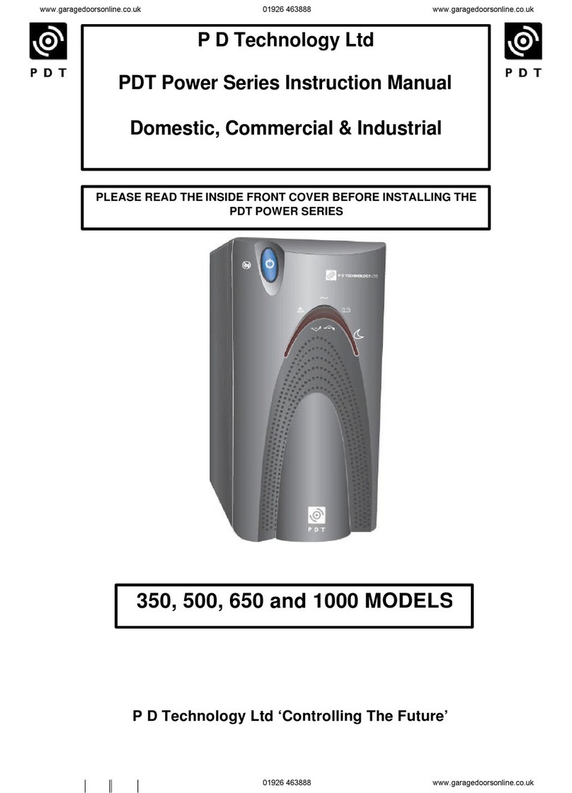 PD Technology 350 instruction manual