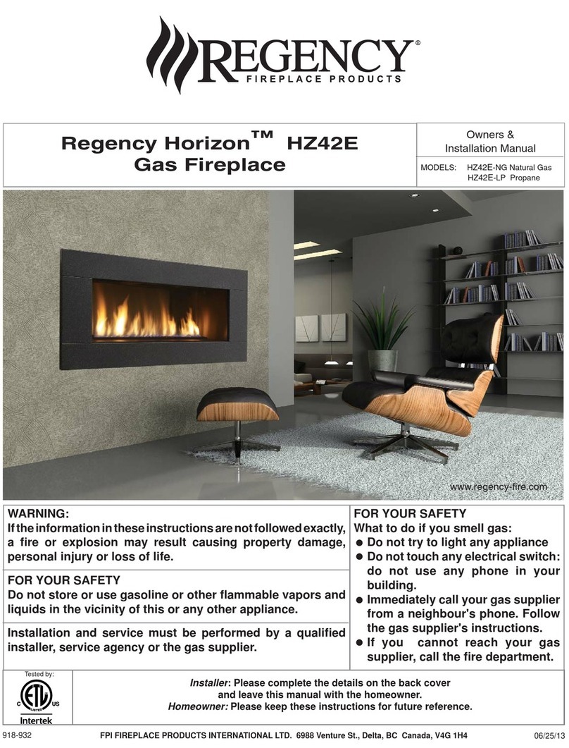 Regency Horizon HZ42E-NG Owners & installation manual Regency Horizon HZ42E-NG Owners & installation manual