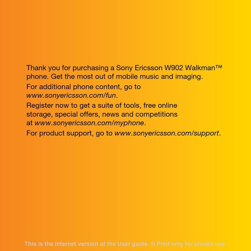 Sony Ericsson W902 Walkman User manual