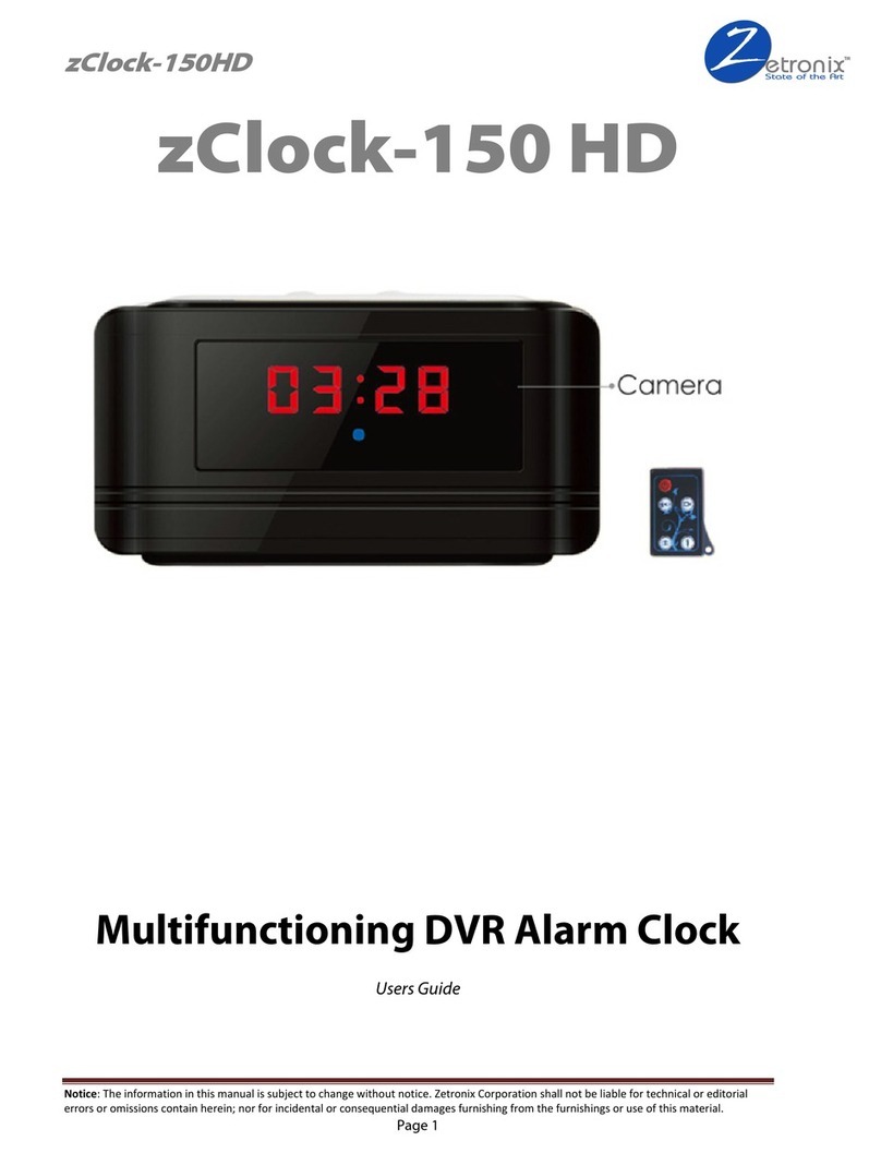 Zetronix zClock-150 HD User manual
