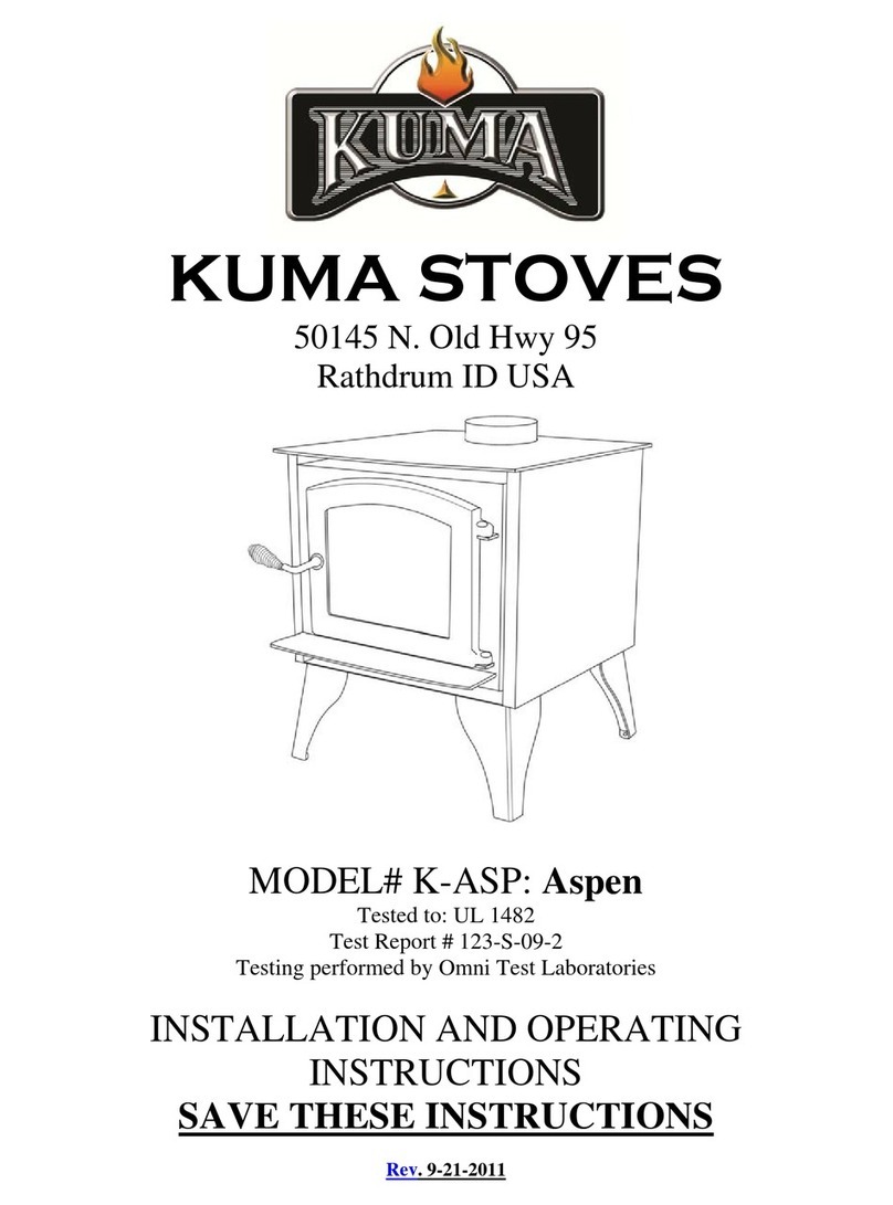 Kuma Stoves K-ASP: Aspen Installation and operating instructions