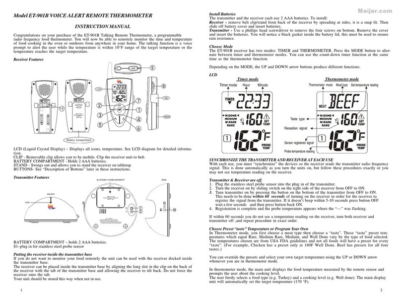 Maverick Industries ET-901B instruction manual