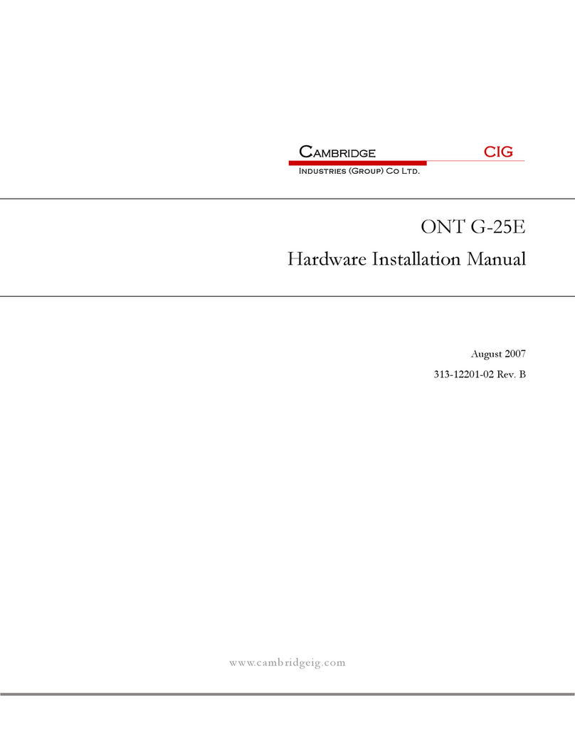 CIG ONT G-25E Hardware installation manual